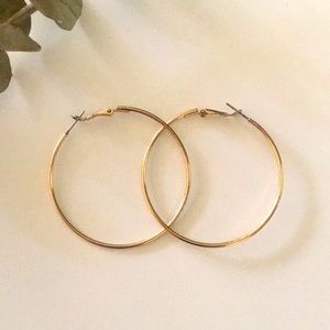 Golden loop earrings